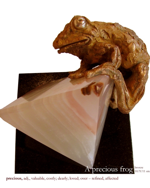 Скъпоценна жабка /Собственост на Ваня Маринова/ || Бронз / bronze and onyx || 2010