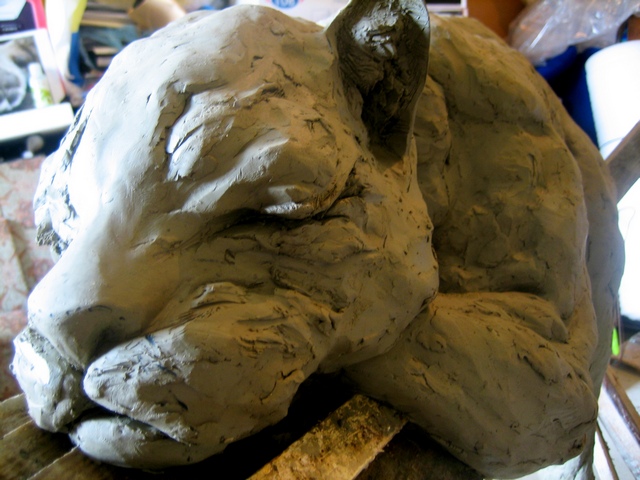 Лео (детайл) || Глина / clay || 2008