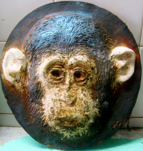Monkey || Гипс, патиниран / plaster || 2011